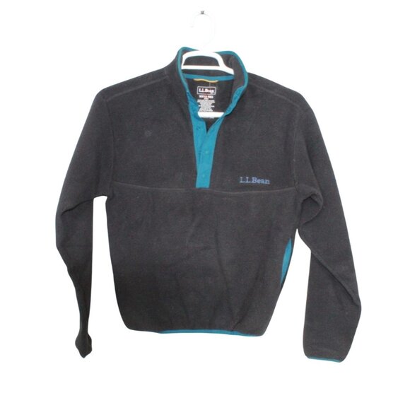 LL Bean Beans Classic Fleece Pullover Black Size XXS - Picture 1 of 8